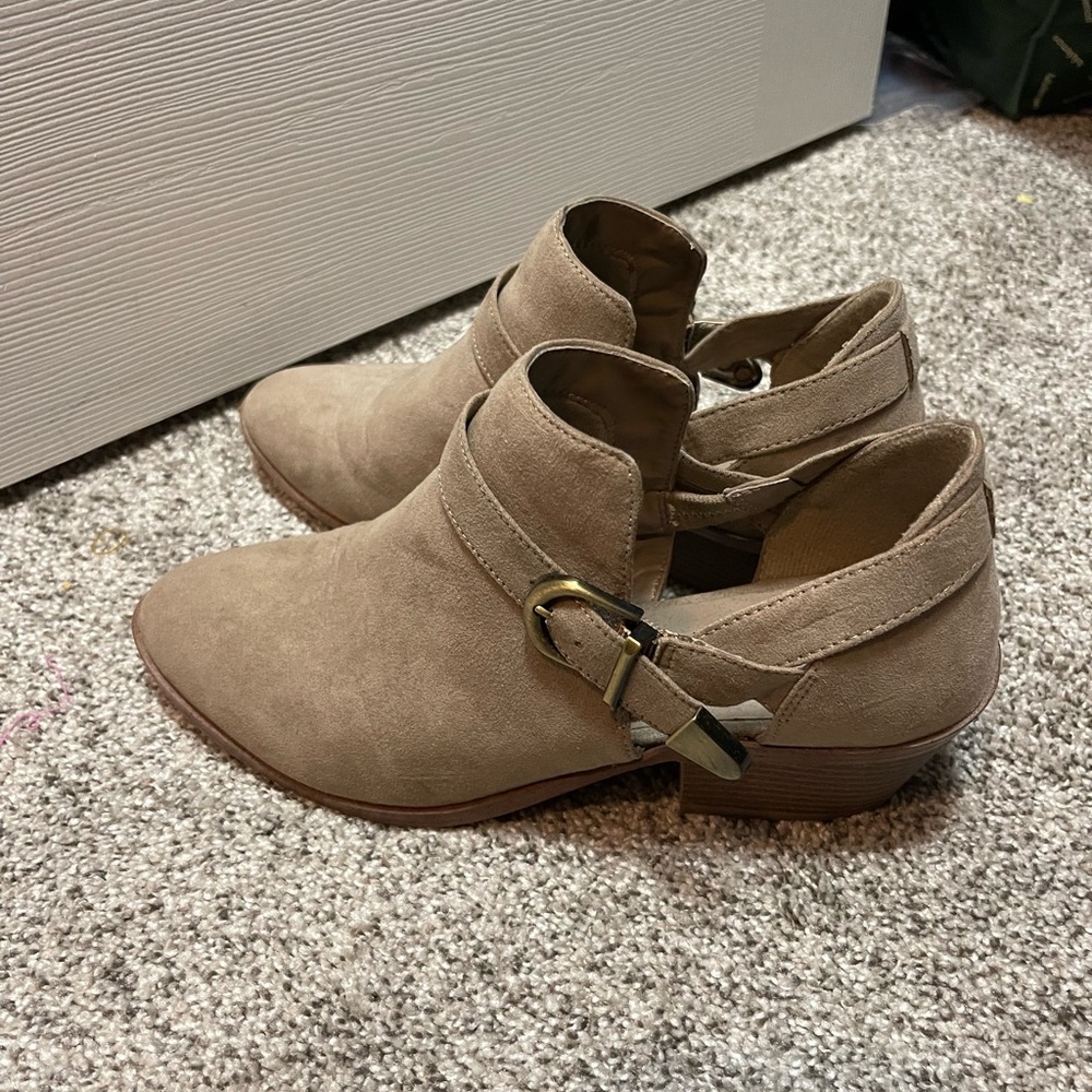 Women's Time and Tru Tan Ankle Boots